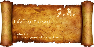Füzy Marcell névjegykártya