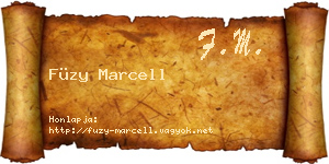 Füzy Marcell névjegykártya